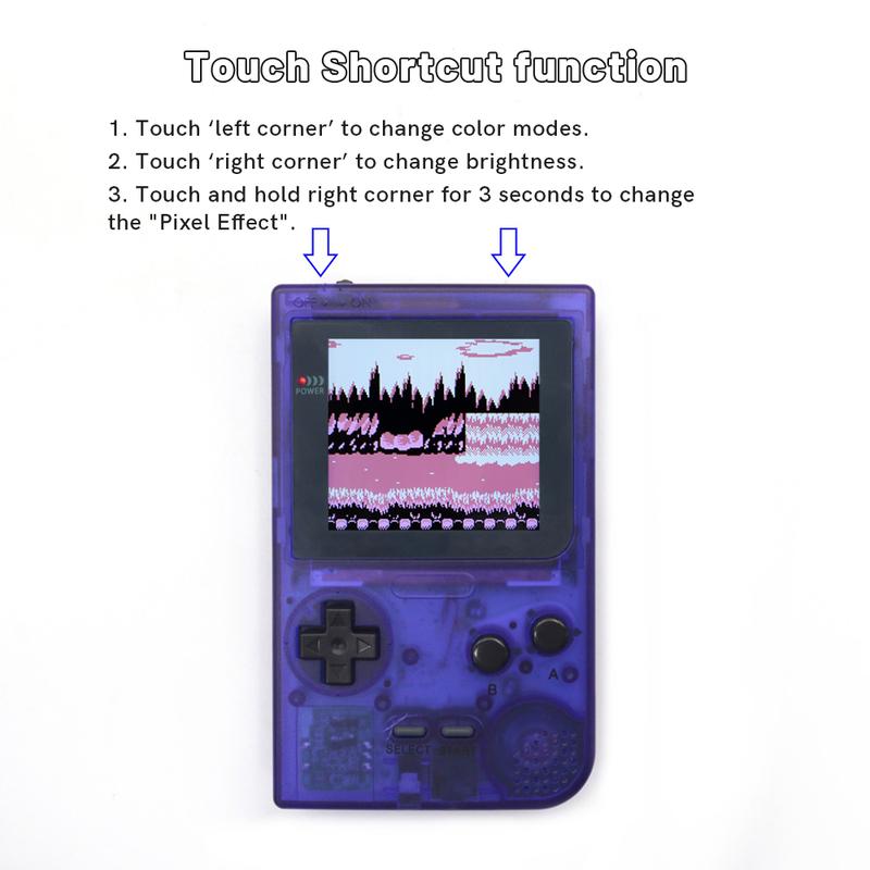 Hispeedido For GBP IPS LCD Q5 Screen 8 Color Retro Pixel Screen Mod Kits Build In OSD Can Adjust the Color for Gameboy Pocket