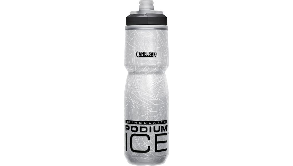 CAMELBAK Podium Ice Insulated Cycling 4x Cooling Efficiency Bottle, Black, 620ml,