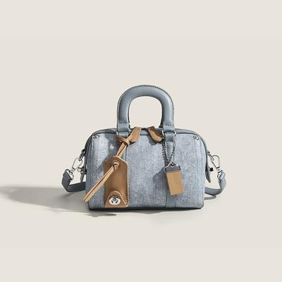 Bags for Women 2024 New Style This Year's Popular Retro Denim Boston Handbag High-end Niche Crossbody Bag