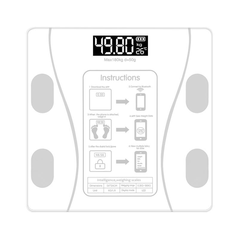 Gewichtswaage Bluetooth Wiederaufladbar Elektronisch Intelligent Gewichtsverlust Körperfettwaage Waagen