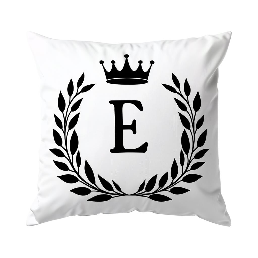 A-Z Crown Letters Decorative Cushions Pillowcase Polyester Cushion Cover Throw Pillow Sofa Decoration Pillowcover Home Decor