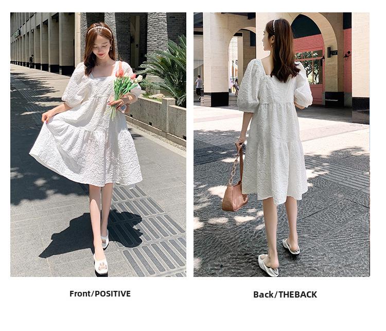 High-End Mid-Length Loose Maternity Dress - Short-Sleeved, Versatile, and Stylish for Summer and Spring