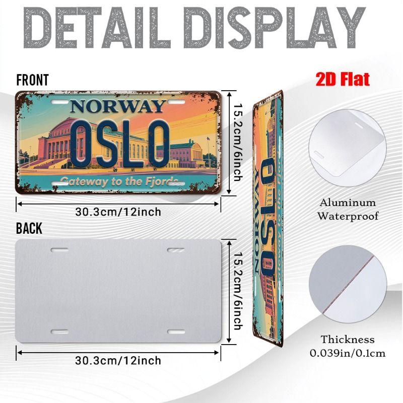 Urban City Theme Metal Tin Sign for Bar Garage Interior