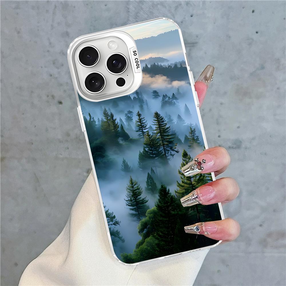 Forest Landscape Phone Case For IPhone 16 15 14 13 12 11 Pro Max X XR XSMAX 8 7 Plus Matte Shockproof Back Cover