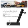 Heavy-Duty Metal Alloy Angled Hitch Flag Pole Holder, Universal Trailer Truck RV Hitch Flag Pole Mount for 2-Inch Hitch Receivers