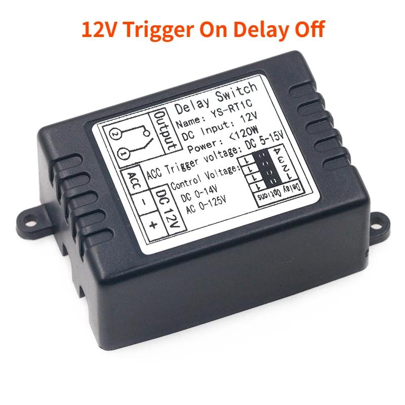 DC12V Car Relay Switch Time Delay Relay Delay Switch Module Car Modification Single Chip Control Time Period Optional