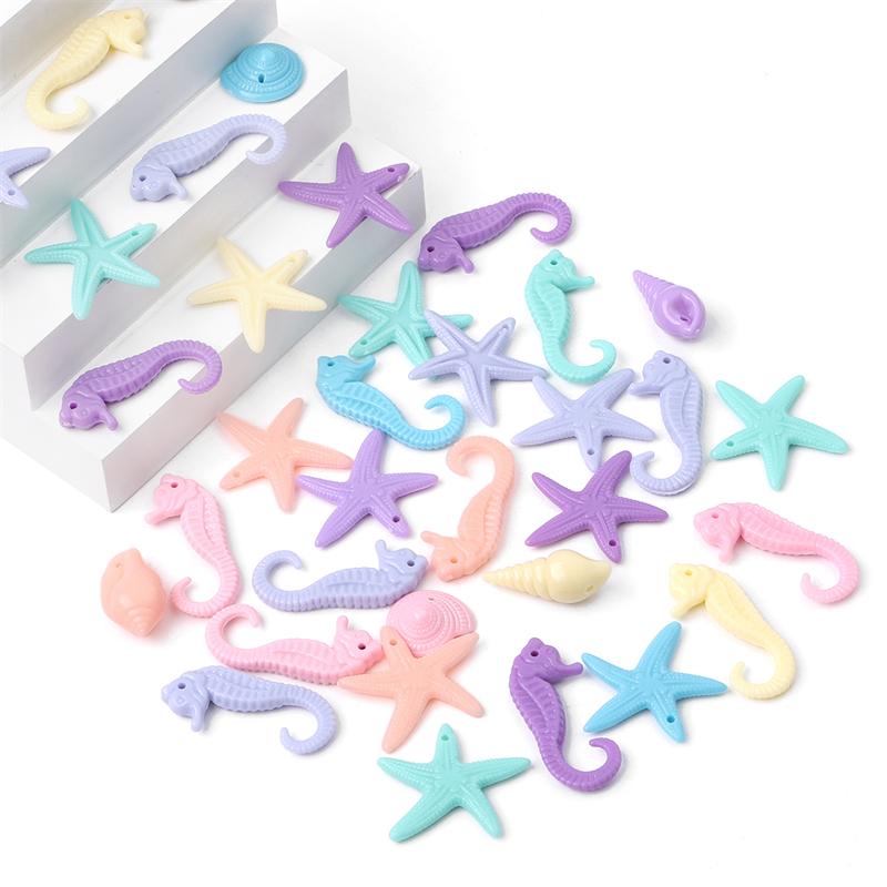 

30 г/пакет, акриловые ручные материалы, подводные биологические бусины для DIY, подвесное ожерелье, браслет, ювелирное изделие, ремесло