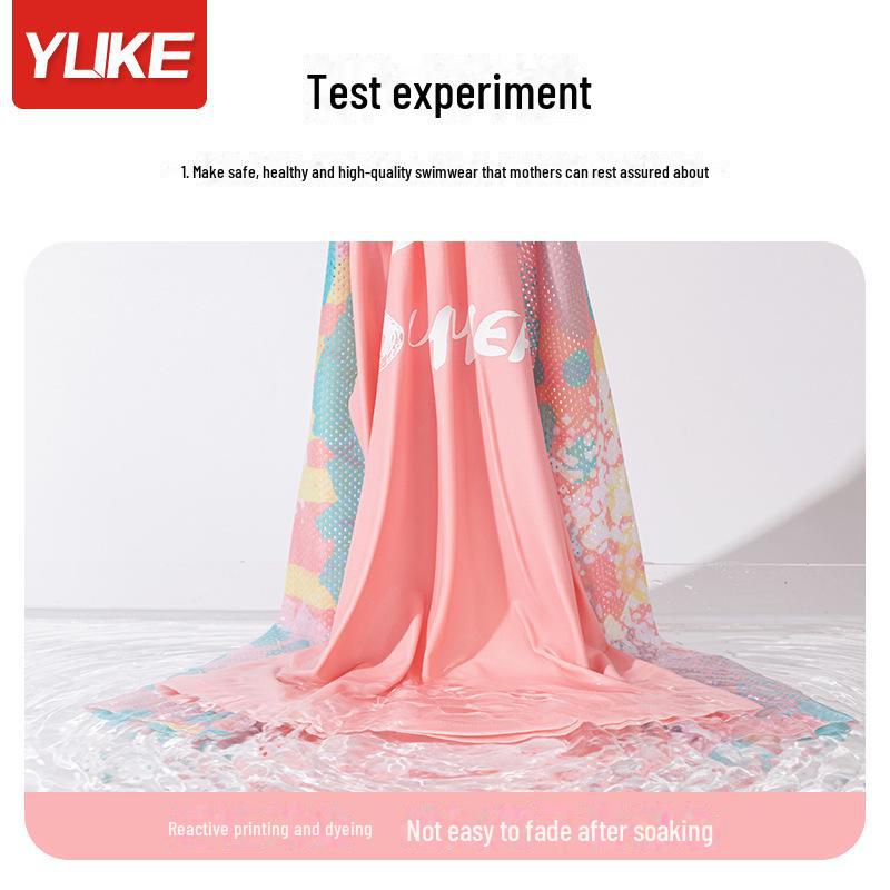 Set costum de baie conservator din trei piese pentru fete: Cremă de protecție solară, uscare rapidă, stil de vară