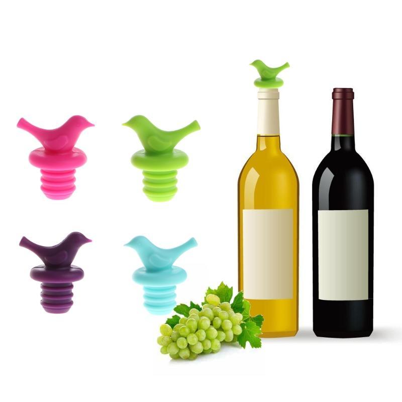 Cute Bird Shape Silicone Vacuum Sealed Champagne Drinks Wine Stopper