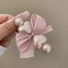 Women Hairpin Heart Shape Imitation Pearls Bowknot Decor Hair Clip Side Bang Hair Pin Hair Styling Tool Hair Accessories