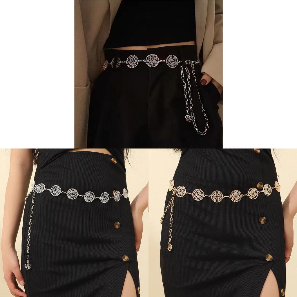 Metal Waist Chain For Women With Hollow Design Perfect For Summer And Winter Fashion Accessory