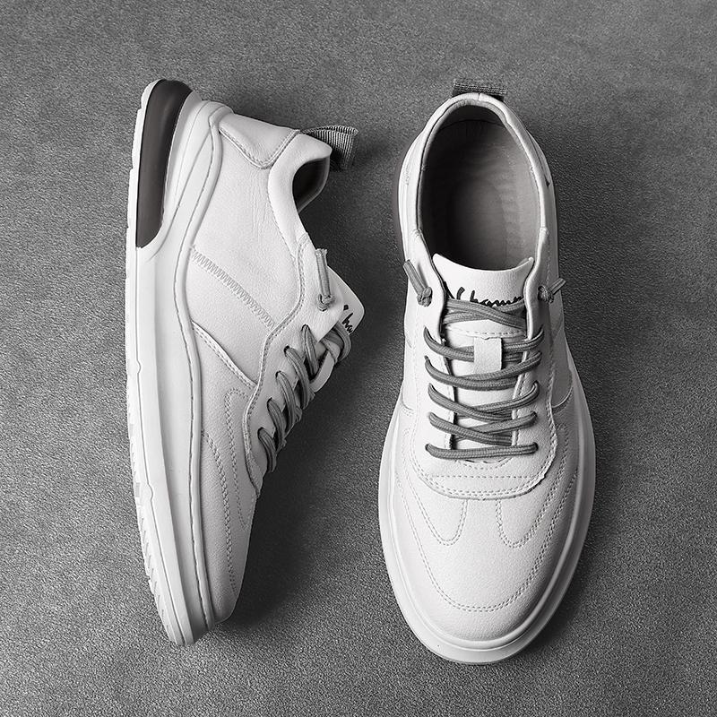 Fashion Italian Fashion Breathable Men Sneakers Outdoor Casual Leather Hiking Shoe Antiskid Skateboarding Shoes Brand Designer Flat Shoe