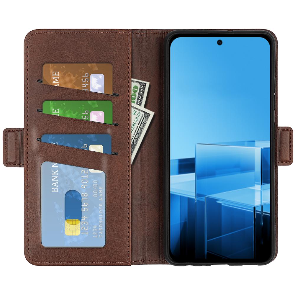 

For Asus Zenfone 11 Ultra 5G Leather Case Wallet Stand Protective Phone Cover Brown