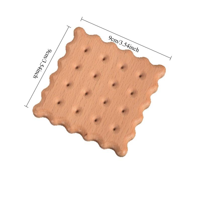 Natural Wood Coasters Heat Resistant Cup Mats for Kitchen Table Creative Biscuit Design Drink Holder Rustic Home Decor