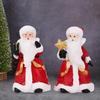2Pcs Santa Claus Figurines Small Statues Christmas Decor Resin Creative Desktop Ornaments Sculptures