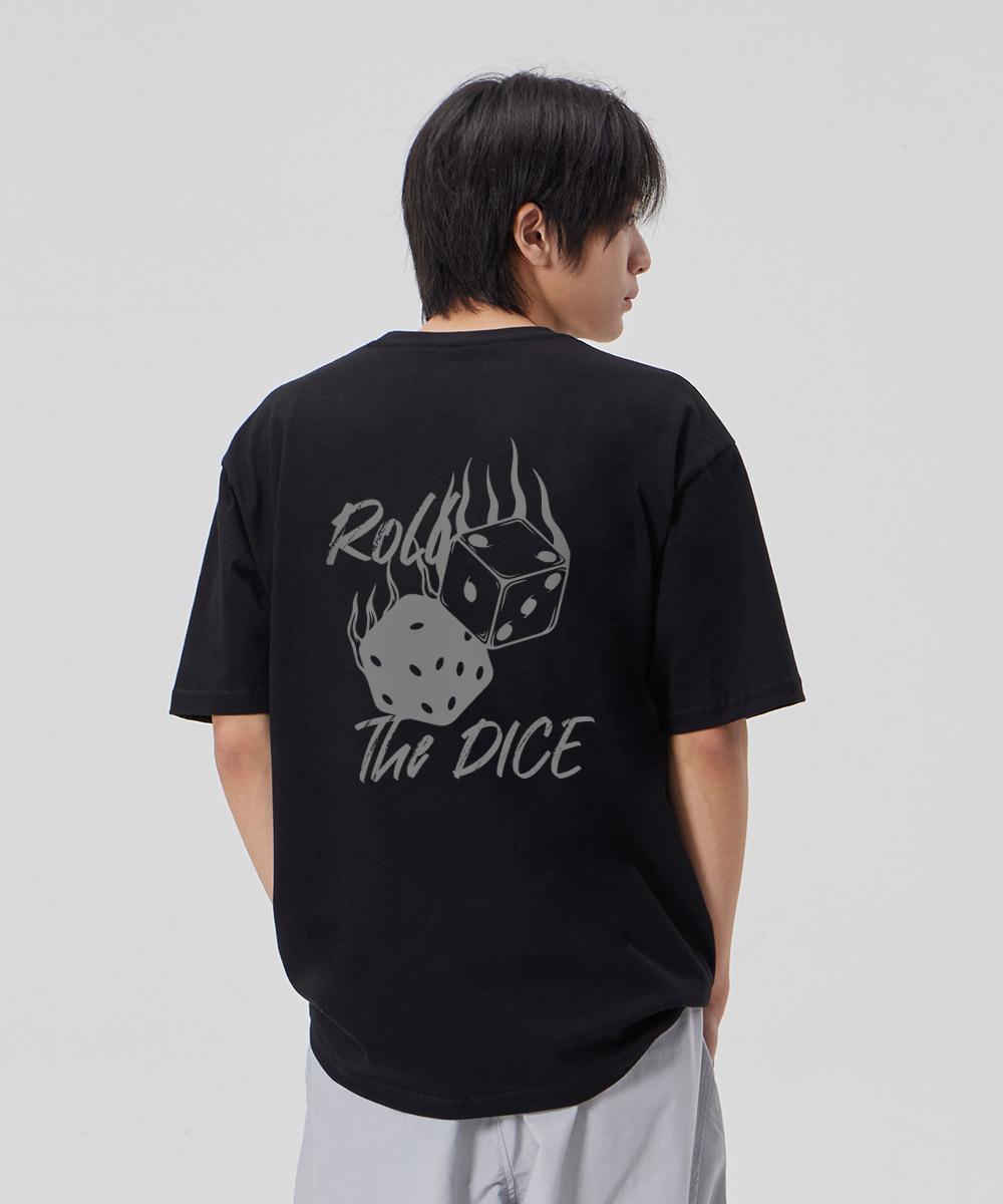 Astral Projection [Roll The Dice] Cotton Loose Fit Short Sleeve T-Shirt_Black L