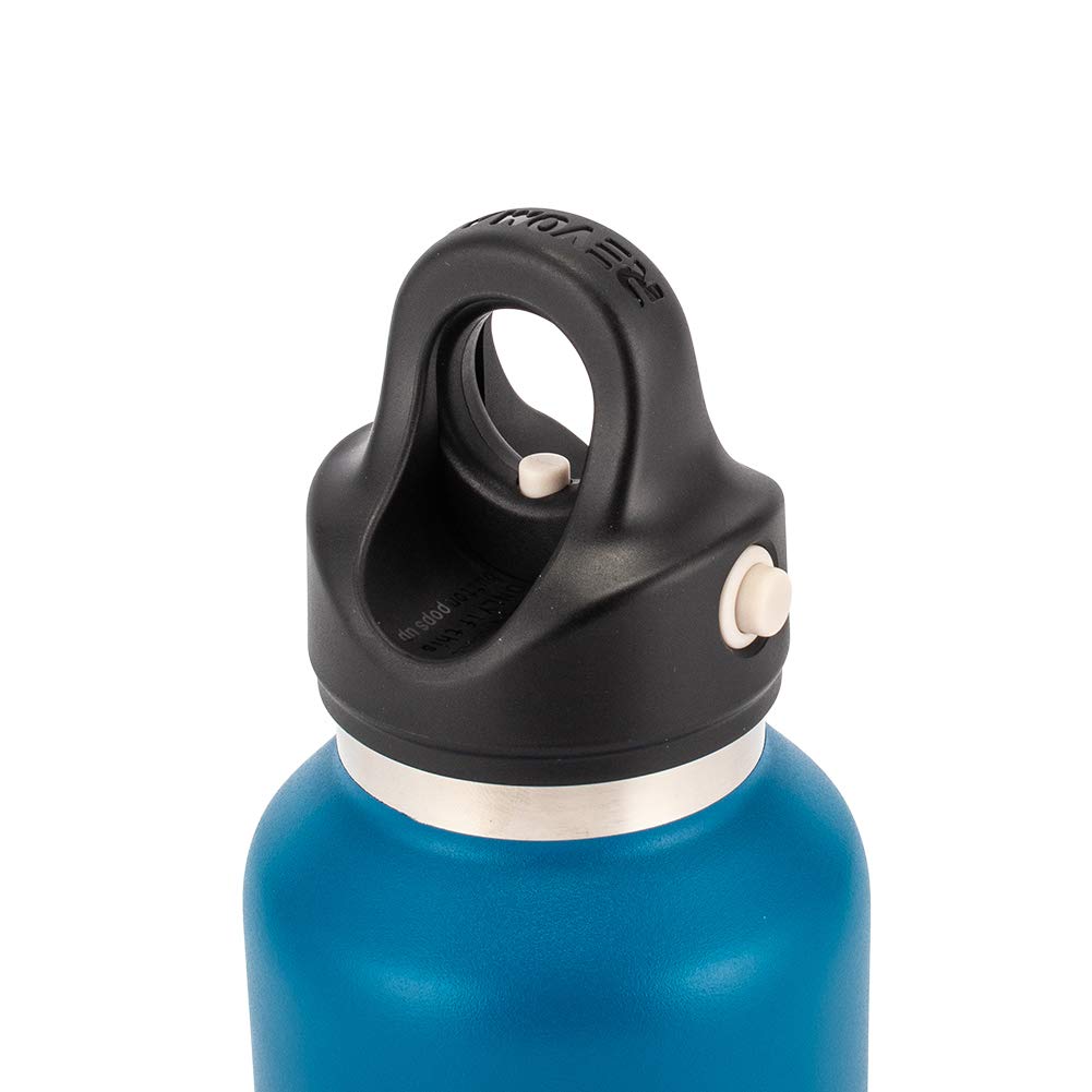 REVOMAX 2 Nerezová ocel Voda Udržuje horkou nebo studenou vodu Vhodná pro perlivou láhev na šperky, 355 ml, Izolovaná na jeden dotek, Horká, Voda, Modrá,