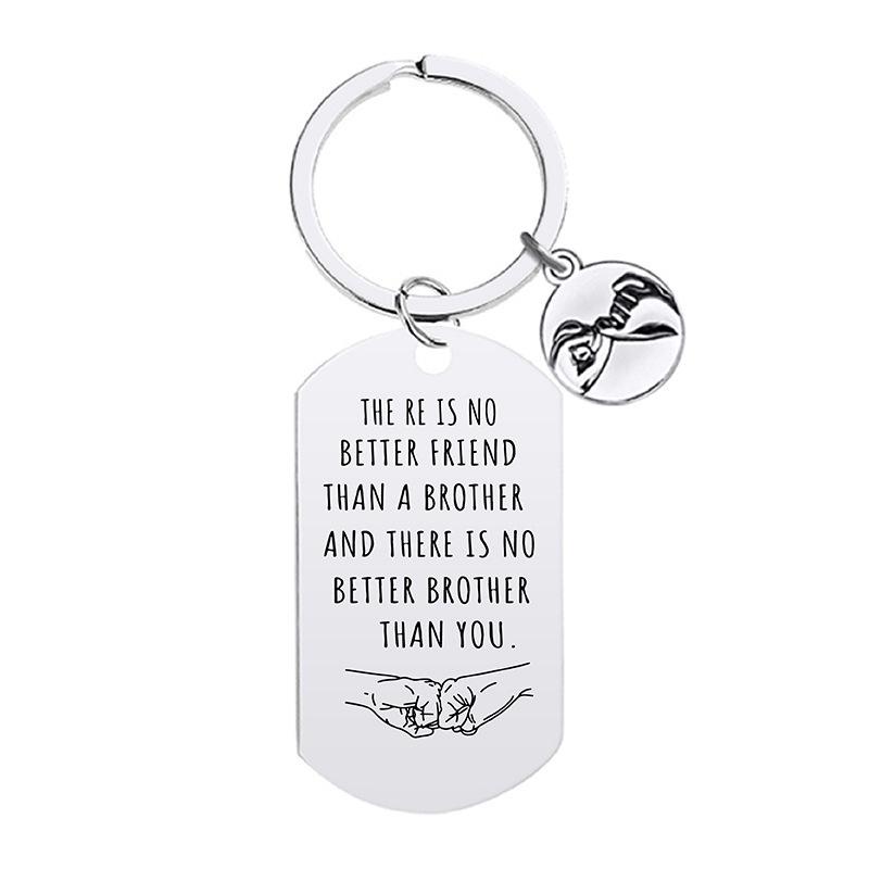 Sunflower Stainless Steel Best Friend Keychain Gift Pendant