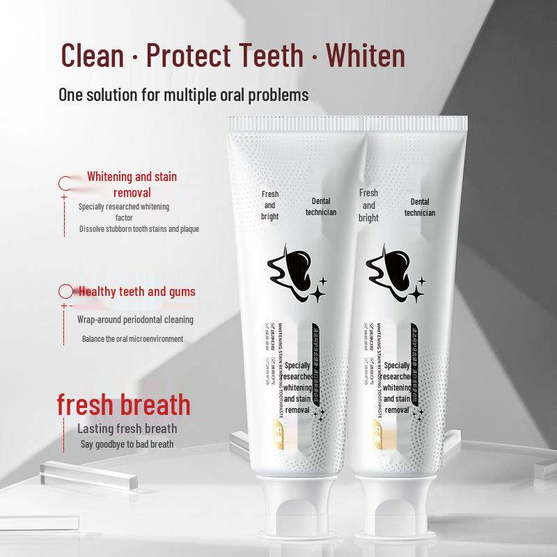 Certified Whitening Toothpaste: Stain Removal, Fresh Breath, Strengthen Teeth, Protect Gums