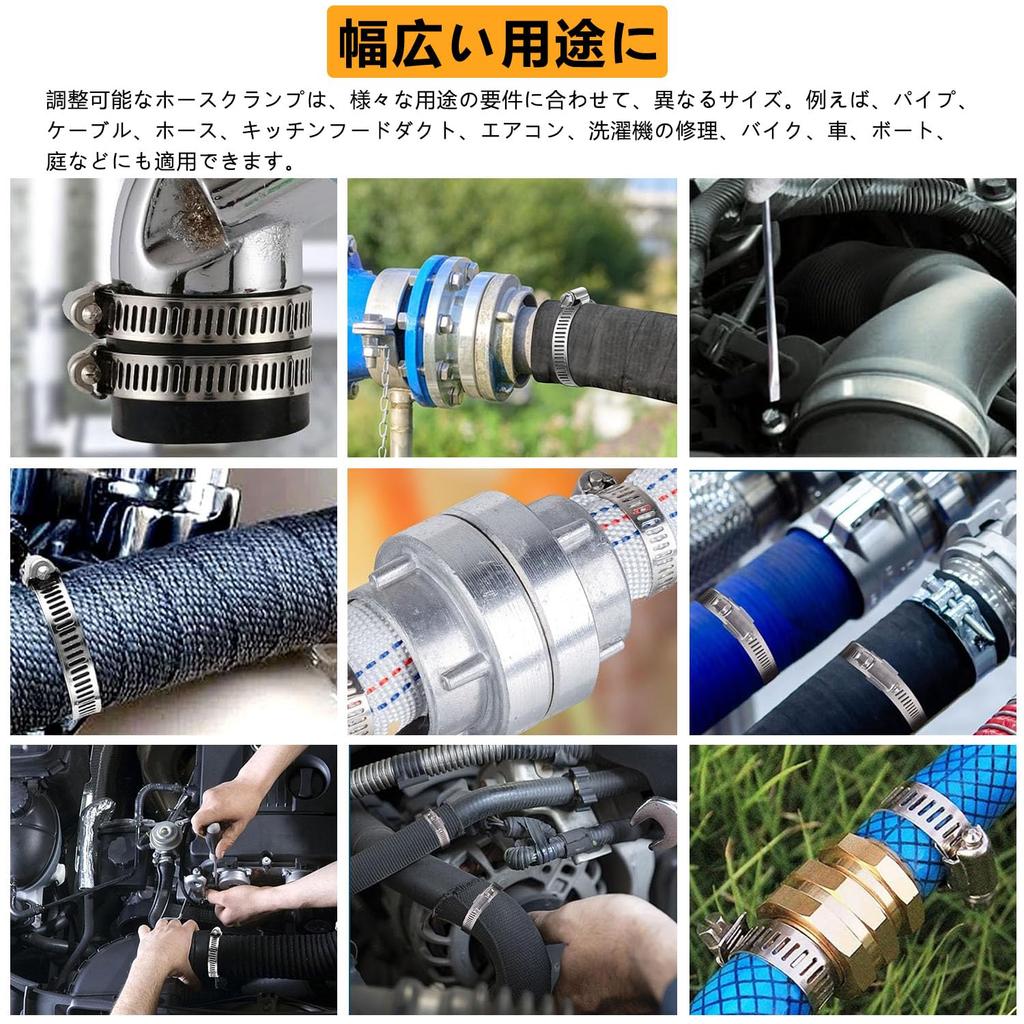 SODOI Motorcycle Parts, Muffler Band, Hose Band, 304 Stainless Steel, Free Cut, Clamp Band,