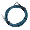 6.5mm Guitar Cable Right Angle To Straight Connector Nylon Braided Noise Reduction Guitar Connection Cord 3 Meters Blue