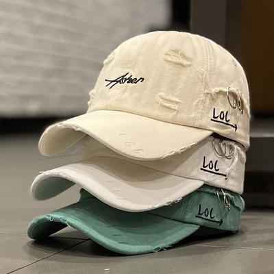 Retro Perforated Soft Top Duckbill Cap for Women In Spring Fashionable Personalized Simple Street Sun Protection Baseball Cap Hats & Caps Women’s