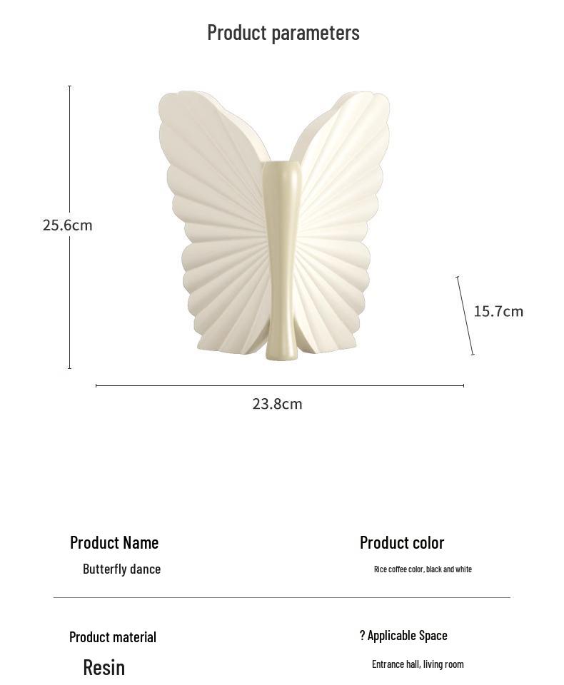 Butterfly Chaji Style Vintage Art Vase for Home Decor