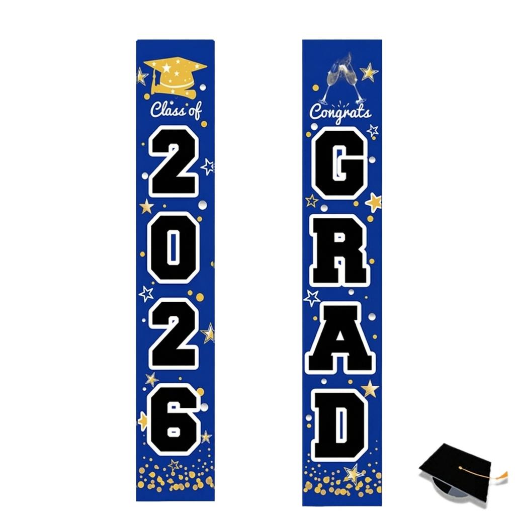 Graduation Class Decoration Door Flag Hanging Flag Graduation Party Decoration Supplies