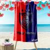 Name Custom Johor Print Beach Towel, Large Soft Quick Dry Towel for Beach Camping Swimming