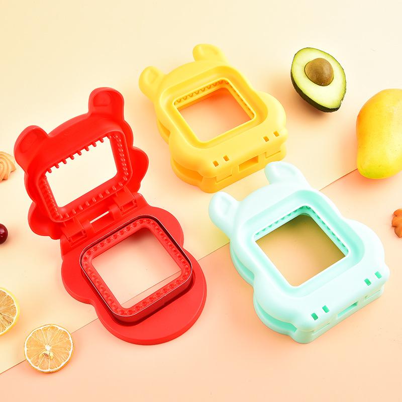 Sandwich Cutter and Sealer Flip Sandwich Cutting Tool for Kids Lunch Stainless Steel Blade Circular Sandwich Bread Toast Mold