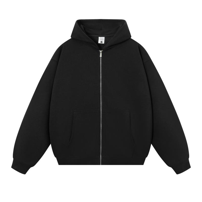 Hooded Zipper Sweatshirt Jacket for Men and Women Loose Fit Autumn Winter Thickened Sports Casual Cardigan