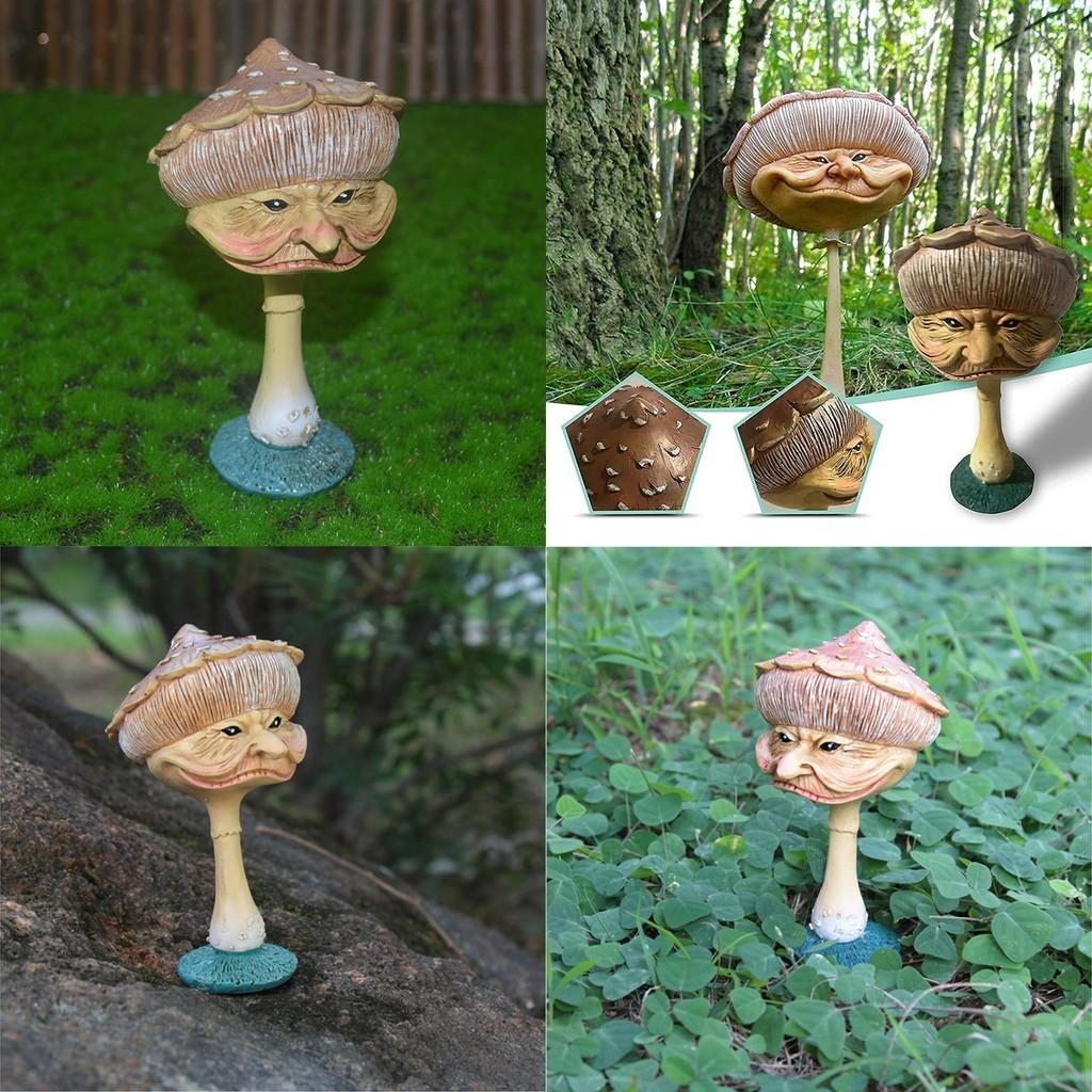 Unique American Style Halloween Mushroom Sculpture Resin Craft For Tabletop Decoration