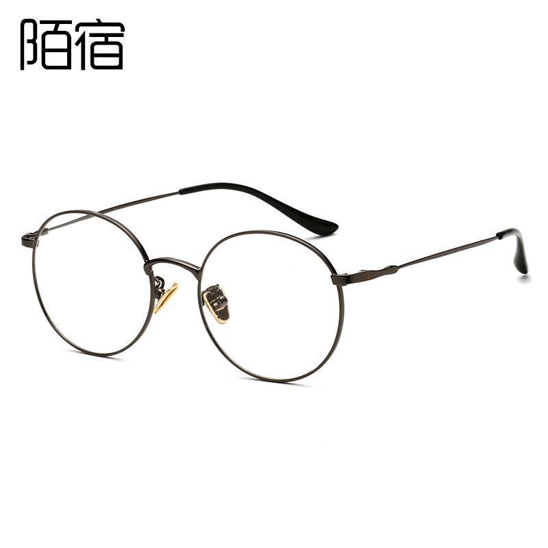ZENOTTIC Alloy Anti-blue light Computer Glasses Frames Women Men Ultralight Vintage Round Myopia Optical Prescription Eyeglasses