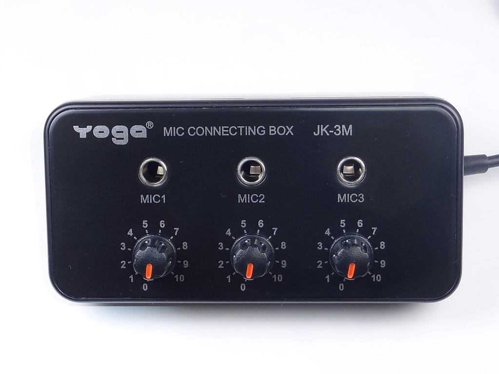 YOGA JK-3M Karaoke Microphone Mixer You can connect three vocal microphones to the karaoke microphone input. A simple mixer that does not require a