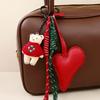1Pc Christmas Wreath Party Braided Ornaments Mobile Phones Key Accessories Friends Gifts Keyholders Xmas Bag Pendant