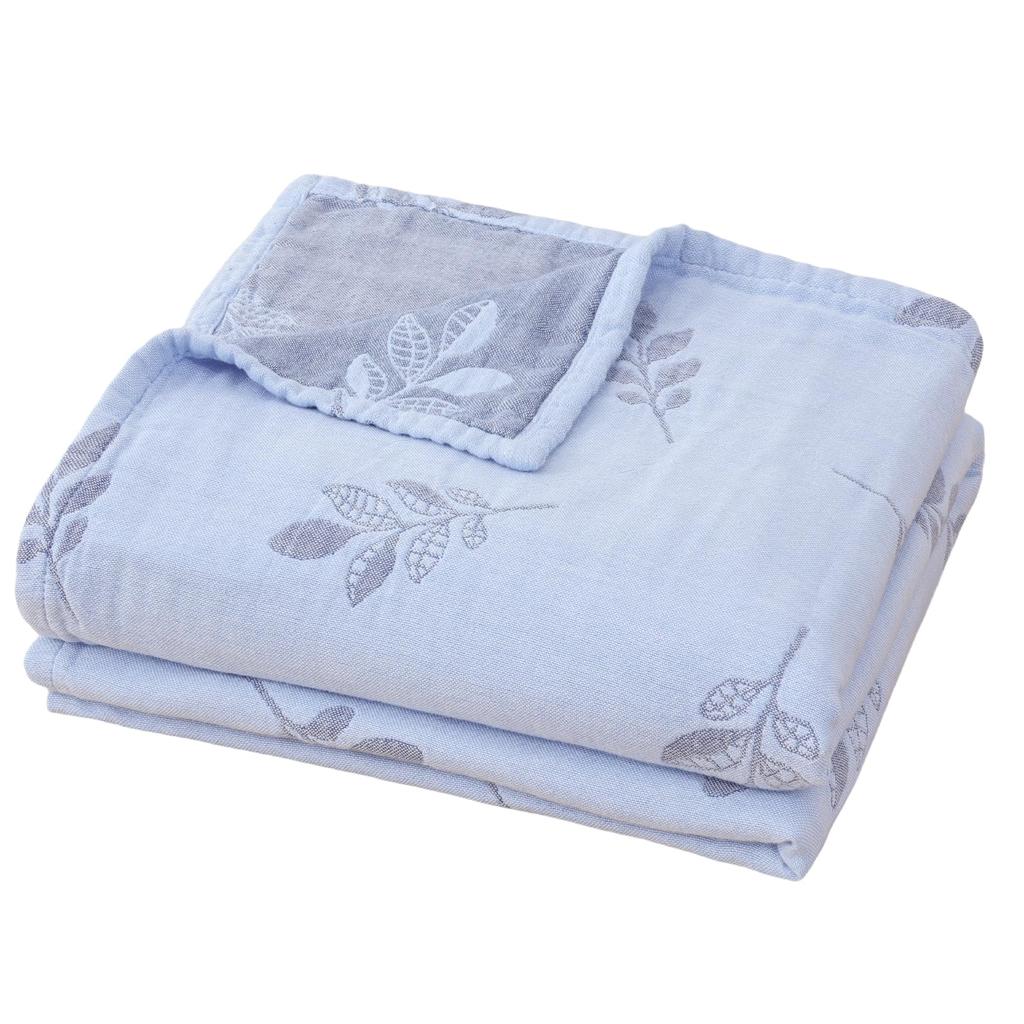 SE Softexly Gauze Perfect for and Dust Small Leaf 180x200cm Blanket, Double/Quadruple, 100% Cotton, Naps, Lightweight, Breathable, Antibacterial,