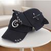 Rivet Metal Ring Baseball Hat Hiphop Sun Hat Retro Sunscreen Hat  Girl