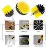 Elektrische Wäscher Pinsel Bohrer Pinsel Kit 3 Teile/satz Kunststoff Runde Reinigung Pinsel Für Teppich Glas Auto Reifen Nylon Pinsel 2/3,5/4''