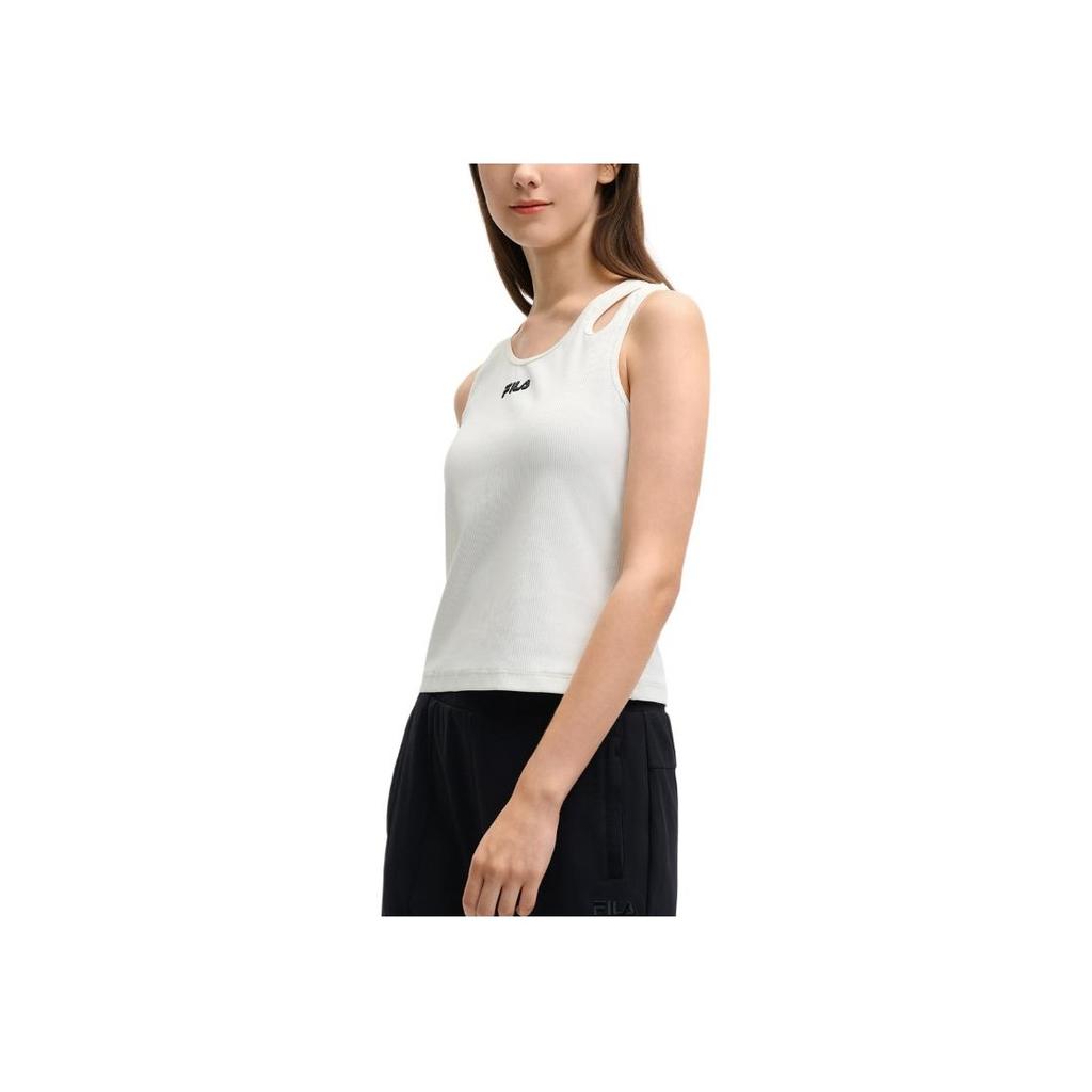 New FILA SS25 Tank Top Women's Cloud White F11W528103F-WT