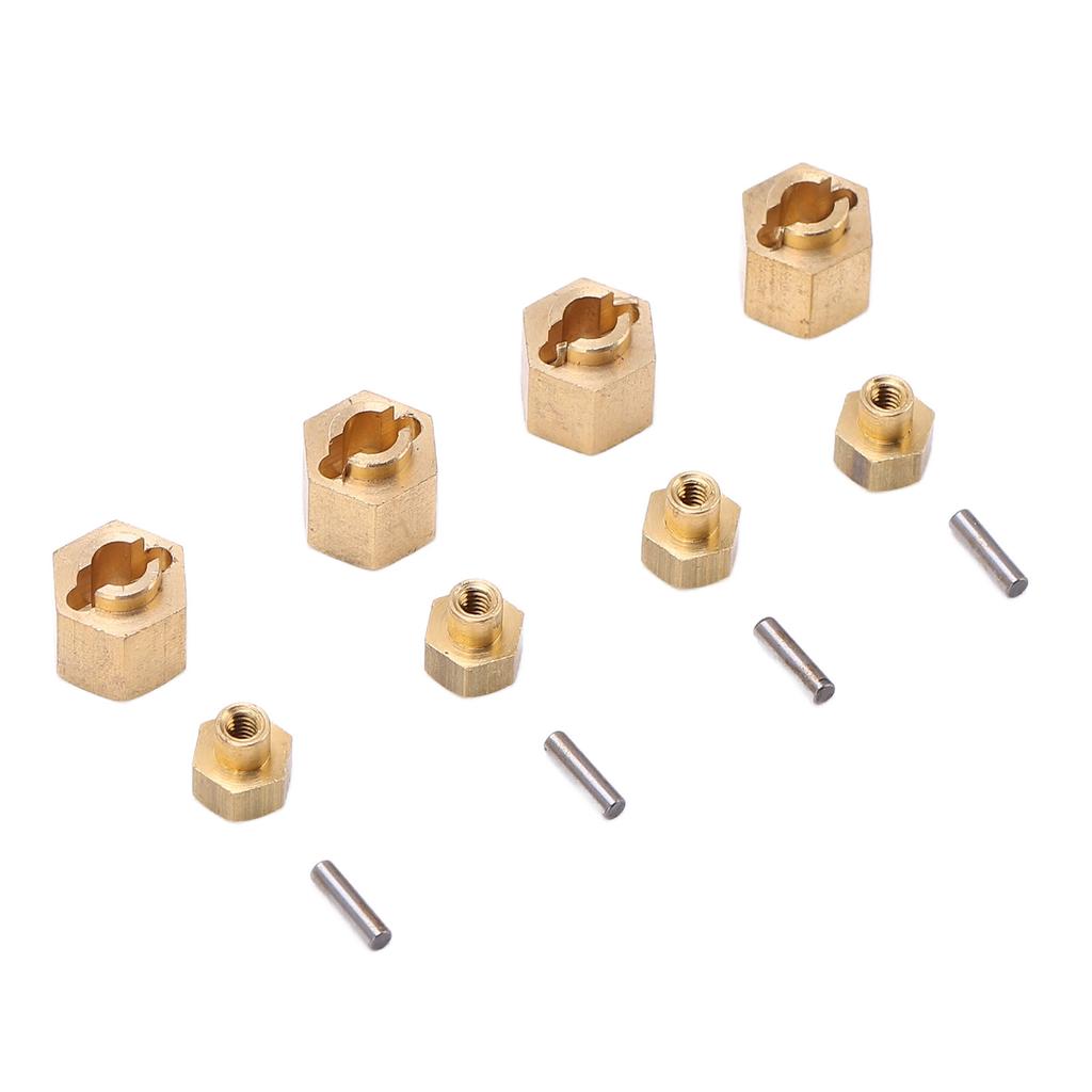 Brass 7MM Wheel Hex Extended Adapter for Axial SCX24 AXI90081124 RC Car Upgrade Parts