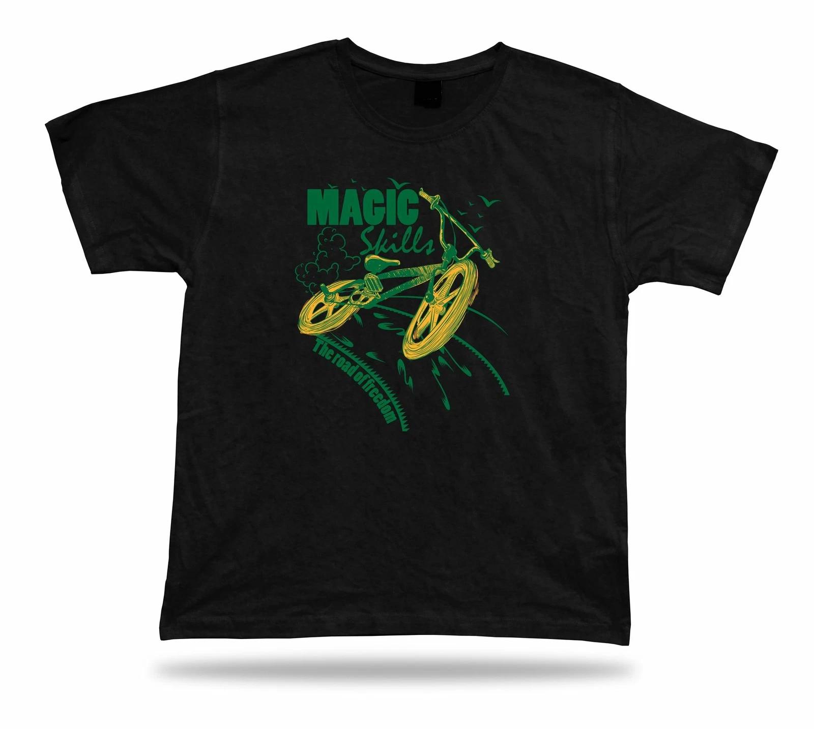 Tshirt Tee Shirt Birthday Gift Idea Magic Skills Road to Freedom Bike Speed Fly 4XL