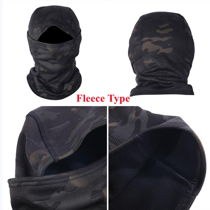 Zimní fleece Teplá maskovací kukla Venkovní mrazuvzdorná Lyže Cyklistika Celoobličejová maska ​​Moto maska ​​Maska helmy Podšívka