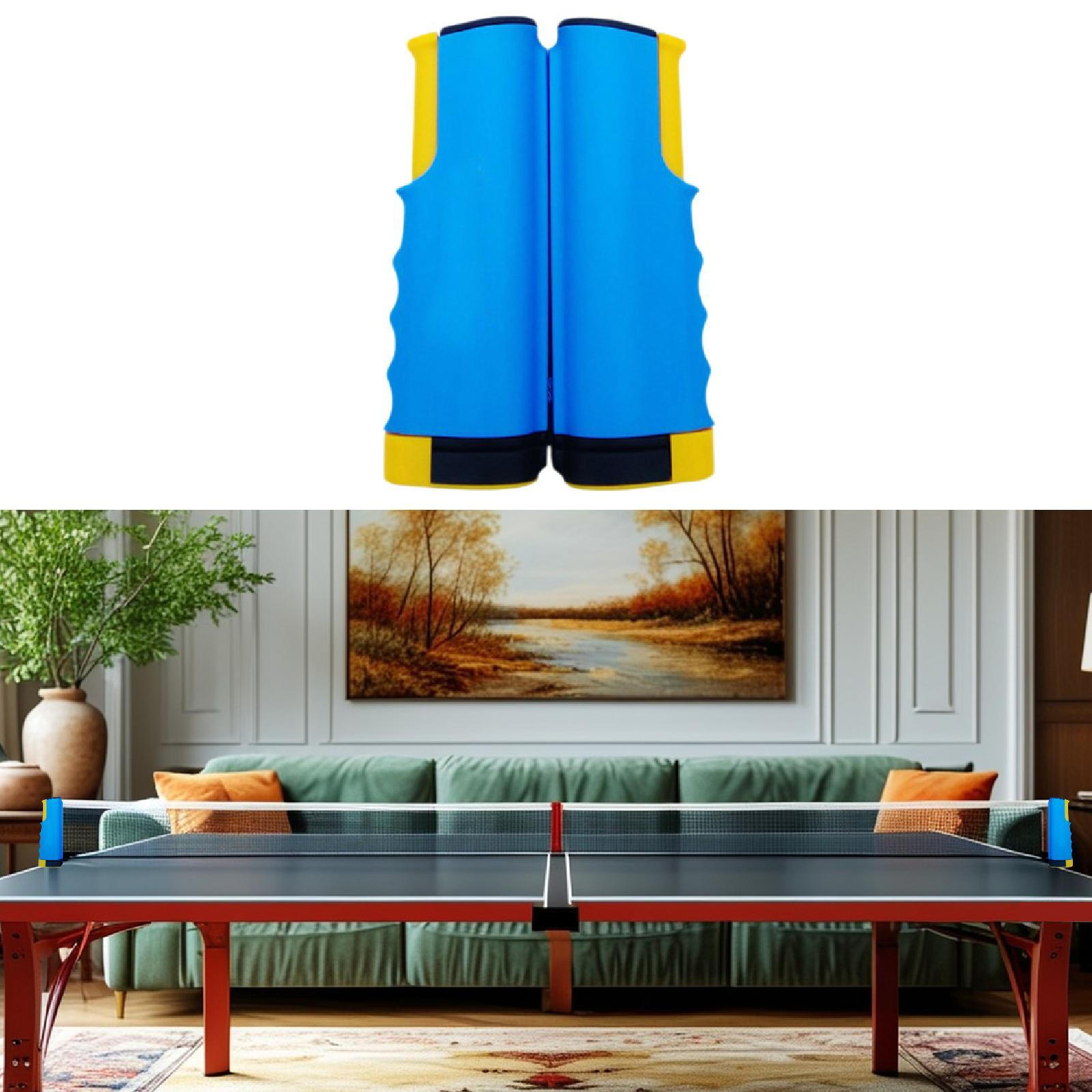 

Выдвижная сетка для пинг-понга с зажимом для тренировок в помещении и на открытом воздухе, простая установка стола синий
