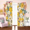2PCS- Sunflower -HD Printed Curtain - Polyester Material - Suitable for Bedroom, Living Room, Study (customizable)