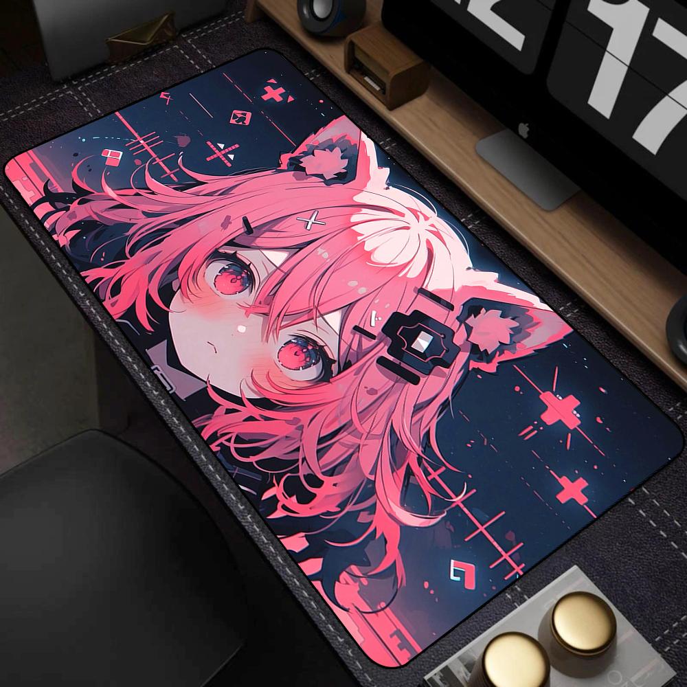 Cute Pretty Anime Girl Large Mouse Pad 400x900mm Xxl Gamer Mouse Mat Office Table Mat Kawaii Cartoon Desk Pad Gaming Accessories