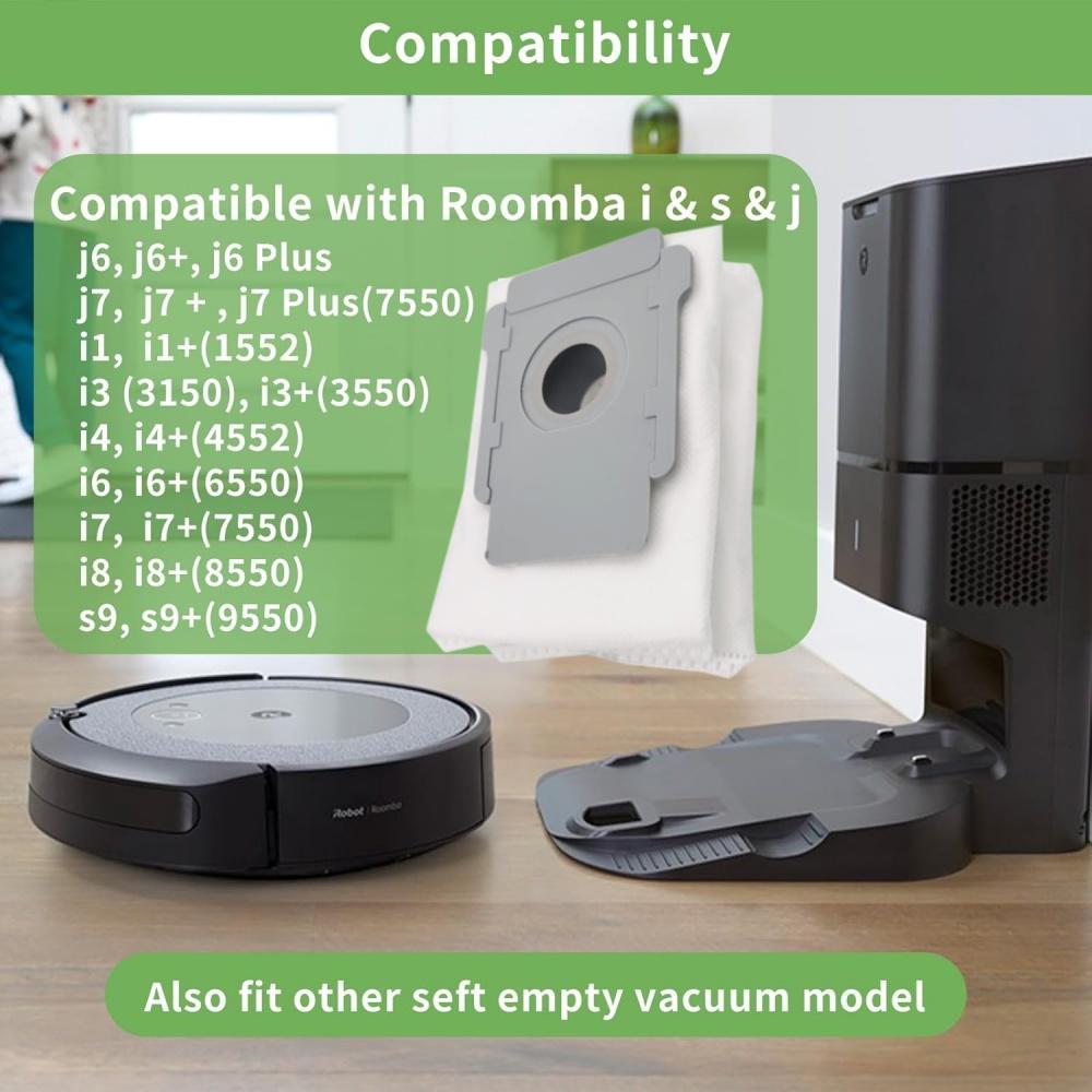 Compatible with IRobot Dust Bag Sweeping Robot I7+i1 I1+ I1+ i6+/E1/E6/S9/J7/J9+ Dust Bag