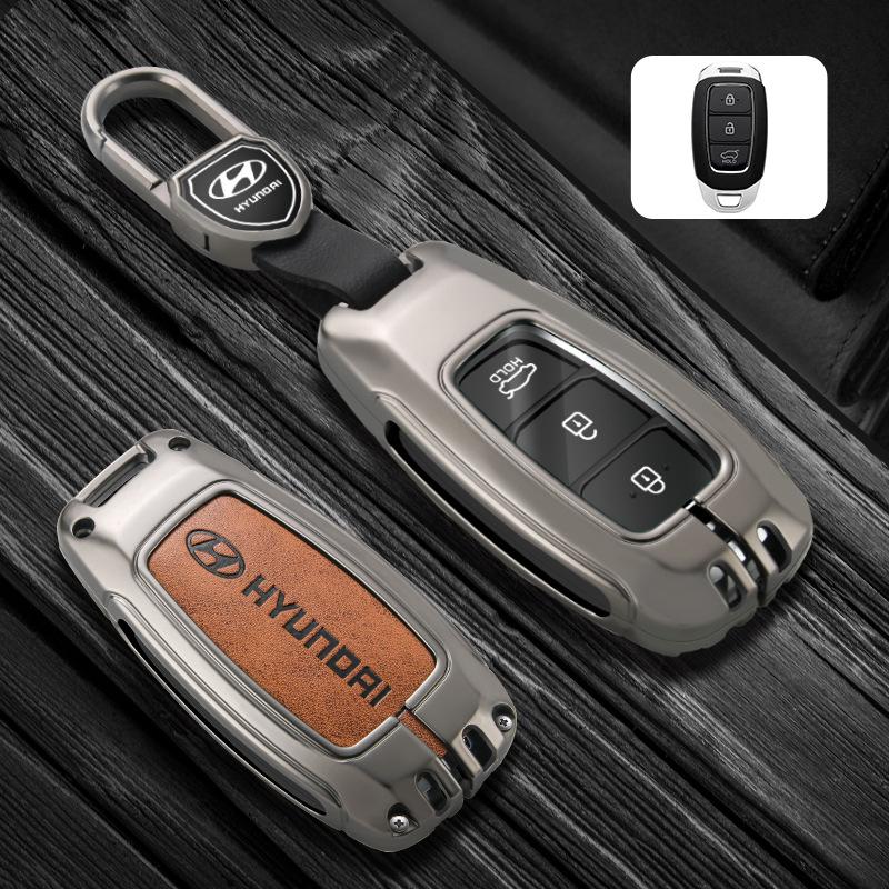 2021 Hyundai Elantra, ix35, ix25, Sonata 8, Festa Key Case - Premium Genuine Leather for Men