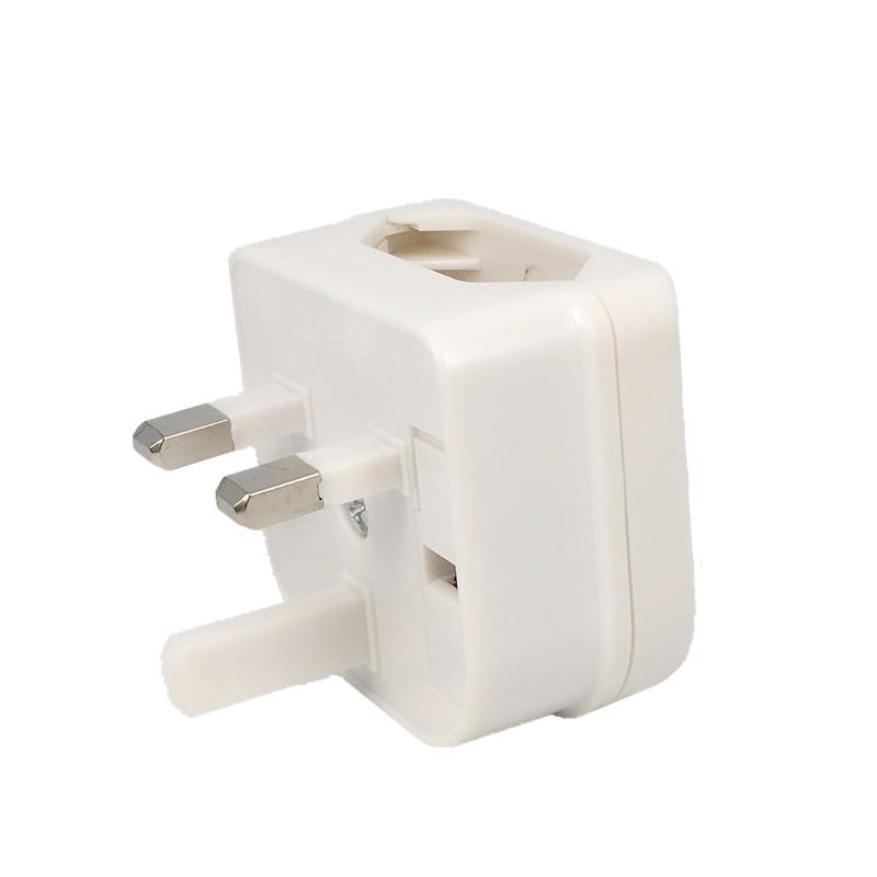 EU 2pin To UK 3pin Plug Adapter With 3A/5A/13A Fuse UK British Electrical Travel Adapter Converter Socket AC Power Cord Outlet