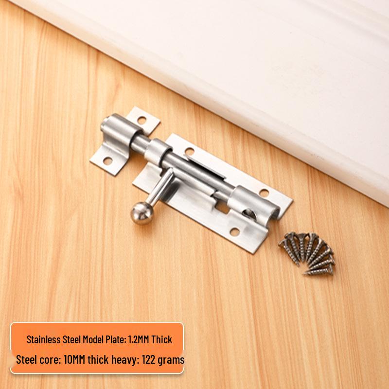Surface-Mounted Stainless Steel Anti-Theft Door Latch for Wood/Bathroom Doors