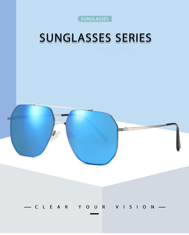 2PCS New Men's Sunglasses Fishing And Driving Special Sunglasses Driving Metal Frame Glasses 8819